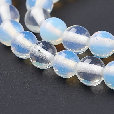 オパールビーズ連売り  ラウンド  6mm  穴：1mm  約62個/連  15インチ&nbsp;G-S259-48-6mm-1