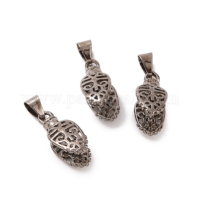 真鍮のアイスピックピンチベイル  ガンメタ色  18.5mm  穴：5x4mm&nbsp;KK-H384-B-1
