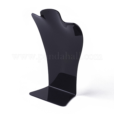 アクリルネックレスディスプレイ  ブラック  17.5x9.3x28.4cm&nbsp;NDIS-O008-02C-1