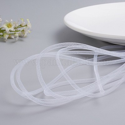 プラスチックネットスレッドコード  ホワイト  4mm  50ヤード/バンドル（150フィート/バンドル）&nbsp;PNT-Q003-4mm-01-1