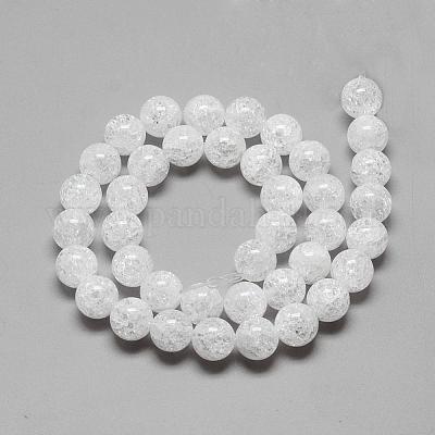 Natural Crackle Quartz Crystal Beads Strands&nbsp;G-R439-26-6mm-1