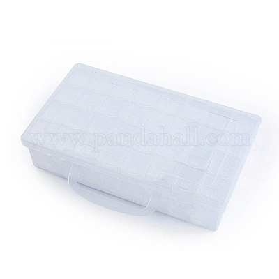 プラスチックビーズ収納ケース  長方形  透明  5x2.7x3cm&nbsp;CON-N012-08-1