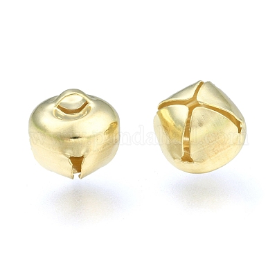 アイアン製ベルチャーム  ゴールドカラー  10x10x10mm  穴：3x1mm&nbsp;IFIN-Q112-05G-1