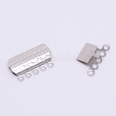 316 Surgical Stainless Steel Box Clasps&nbsp;STAS-WH0009-04P-1