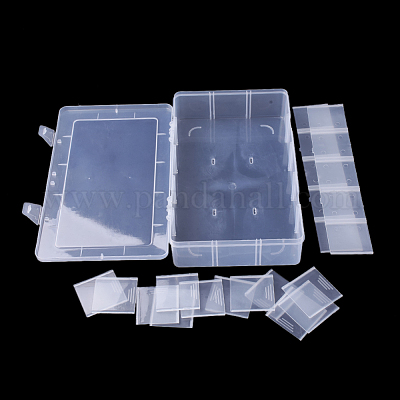 プラスチックビーズ収納ケース 調整可能な仕切りボックス