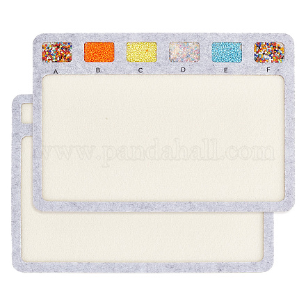 フェルトビーズデザインボード  長方形  銀  39.5x21.1x0.8cm&nbsp;TOOL-WH0002-64-01-1
