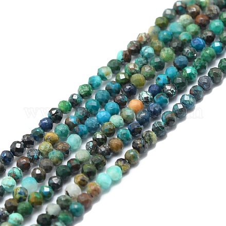 Natural Chrysocolla Beads Strands G-P457-A01-03-1