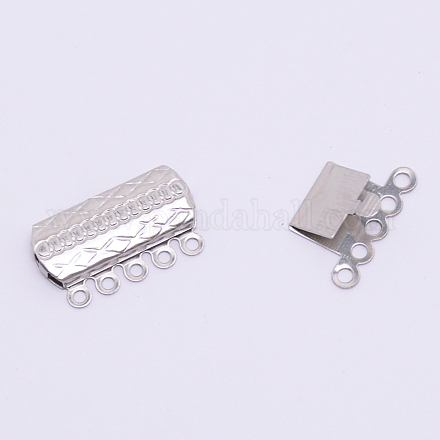 316 Surgical Stainless Steel Box Clasps&nbsp;STAS-WH0009-04P-1