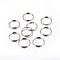 Iron Split Key Rings, Keychain Clasp Findings, Platinum, 20x2mm, Inner Diameter: 17mm