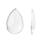 Transparent Teardrop Glass Cabochons, Clear, 30x20x6mm