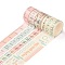 DIY Scrapbook Decorative Adhesive Tapes, Goals & Plans Pattern, 1.5~3.5cm, about 2m/roll, 4 rolls/set