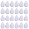 Velvet Cabochons, Teardrop, White, 42x31.5x5.5mm