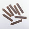 Metal Tags, Brass Stamping Blank Tag Pendants, Rectangle, Red Copper, 41x7x0.5mm, Hole: 1mm