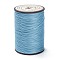 Round Waxed Polyester Thread String, Micro Macrame Cord, Twisted Cord, for Leather Sewing Stitching, Cornflower Blue, 0.55mm, about 131.23 yards(120m)/roll