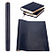 PU Imitation Leather Fabric, with Kraft Cardboard Mailing Tubes, Prussian Blue, 120x43x0.07cm