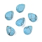 Synthetic Turquoise Cabochons, Teardrop, Faceted, 8x6x3.5mm