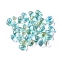 Transparent Glass Charms, Teardrop, Light Cyan, 9x6x6mm, Hole: 0.8mm