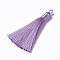 Polyester Tassel Pendants, Medium Purple, 78~82x8mm, Hole: 2~4mm