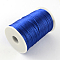 Polyester Cords, Satin Rattail Cord, Blue, 2mm, about 98.42 yards(90m)/roll
