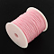 Nylon Braided Cord, Chinese Knotting Cord for Beading Jewelry Making Macrame Craft, Pink, 1mm, about 153.1 yards(140m)/roll