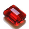 Imitation Austrian Crystal Beads, Grade AAA, K9 Glass, Faceted, Rectangle, Dark Red, 8x9.5x5mm, Hole: 0.9~1mm
