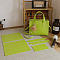 DIY Crossbody Bags Set,Including PU Leather Bag Materials, Rectangle, Green Yellow, 200x250x110mm