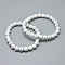Synthetic Turquoise Jasper Bead Stretch Bracelets, Round, 2 inch~2-3/8 inch(5~6cm), Bead: 5.8~6.8mm
