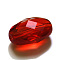 Imitation Austrian Crystal Beads, Grade AAA, Faceted, Oval, Red, 9.5x6x4.5mm, Hole: 0.7~0.9mm