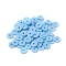 Handmade Polymer Clay Beads, Disc/Flat Round, Heishi Beads, Light Sky Blue, 6x1mm, Hole: 2mm, about 23500pcs/1000g