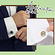 24Pcs 4 Colors Brass Cufflinks&nbsp;KK-SC0006-38-4