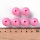 不透明なアクリルビーズ  ラウンド  ショッキングピンク  16x15mm  穴：2.8mm  約220個/500g&nbsp;MACR-S370-C16mm-A02-4