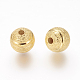 Brass Textured Beads&nbsp;KK-B208-G-2