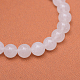 Round Natural White Jade Bead Strands&nbsp;G-R345-4mm-06-2