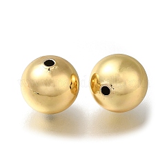 ラックメッキ真鍮製ビーズ  長持ちメッキ  鉛フリー＆カドミウムフリー  ラウンド  18KGP本金メッキ  10mm  穴：1.6mm