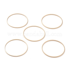 Brass Linking Rings, Cadmium Free & Lead Free, Long-Lasting Plated, Round Ring, Real 24K Gold Plated, 35x1mm, Inner Diameter: 33mm