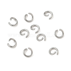304ステンレススチールオープン丸カン  ラウンド  ステンレス鋼色  4x0.7mm  21ゲージ  内径：2.7mm