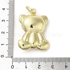 真鍮チャーム  カドミウムフリー＆鉛フリー  クマ  18KGP本金メッキ  33x20x10mm  穴：5.5x8mm&nbsp;KK-I708-22A-G
