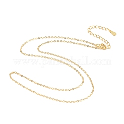 Rhodium Plated 925 Sterling Silver Chain Necklace&nbsp;NJEW-A011-02G-01