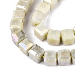 Anti-Tarnish Electroplate Glass Beads Strands&nbsp;GLAA-T025-8mm-10F