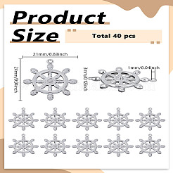 40Pcs 304 Stainless Steel Pendants&nbsp;STAS-LP0002-48