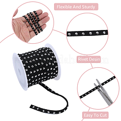 2 Rolls 2 Colors Faux Suede Cord with Aluminum Rivets&nbsp;OCOR-CY0001-03P