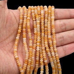天然石トパーズ翡翠ビーズ連売り  ロンデル  4x1.5mm  穴：0.7mm  約155個/連  14.96''（38センチメートル）&nbsp;G-L635-A16-4x2mm