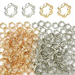 100個 2色 CCB プラスチックビーズフレーム  ミックスカラー  12x11.5x3.5mm  穴：1.6mm  50個/カラー&nbsp;CCB-YW0001-68