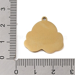 ステンレスペンダント201個  タコのチャーム  ゴールドカラー  21.5x21.5x1.5mm  穴：1mm&nbsp;STAS-C095-01G