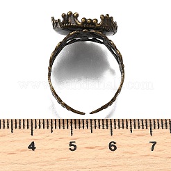 アンティークブロンズ真鍮細工リングコンポーネント  パッドリング拠点  ニッケルフリー  18mm  トレイ：15mm&nbsp;X-KK-E477-AB-NF