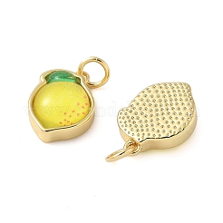 Brass Resin Pendants&nbsp;KK-C110-24F-G