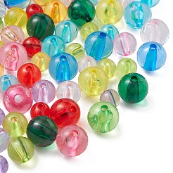 透明なアクリルビーズ  ラウンド  ミックスカラー  8~12x7~11mm  穴：2~2.5mm  182個/袋&nbsp;MACR-YW0002-83