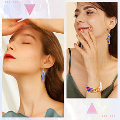 400Pcs 10 Colors Acrylic Linking Rings&nbsp;FIND-DC0001-44