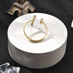 女性用304ステンレススチールオープンカフリング  18KGP本金メッキ  17mm  内径：18mm&nbsp;RJEW-S395-02G