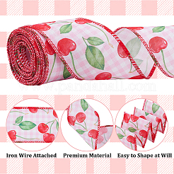 15 Yards Cherry Pattern Polyester Ribbon&nbsp;OCOR-ME0001-53